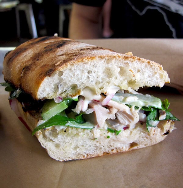 Spotted! Lincoln Station's rotisserie chicken sandwich Pickled Plum