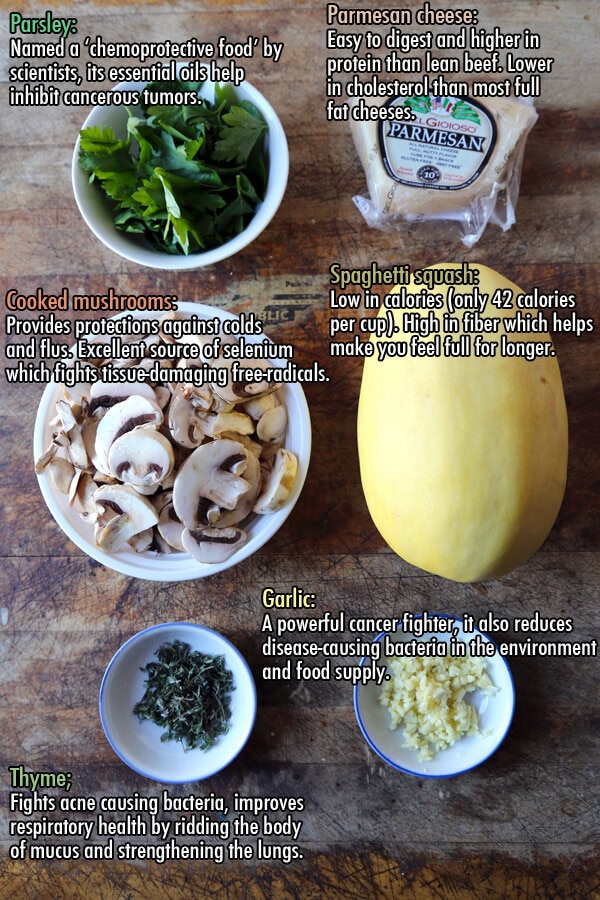 spaghetti squash ingredients info