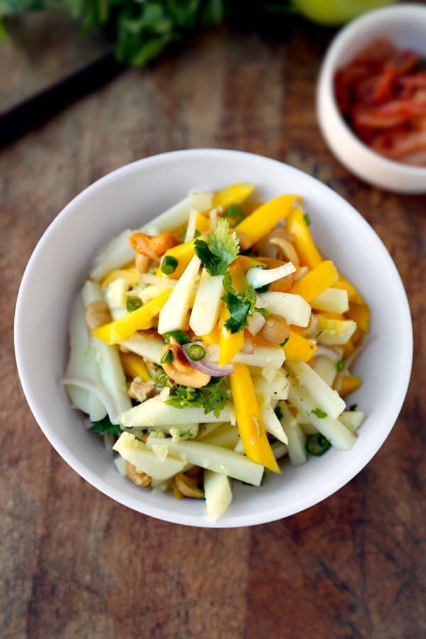 Spicy Thai Mango Apple Salad Pickled Plum Food And Drinks