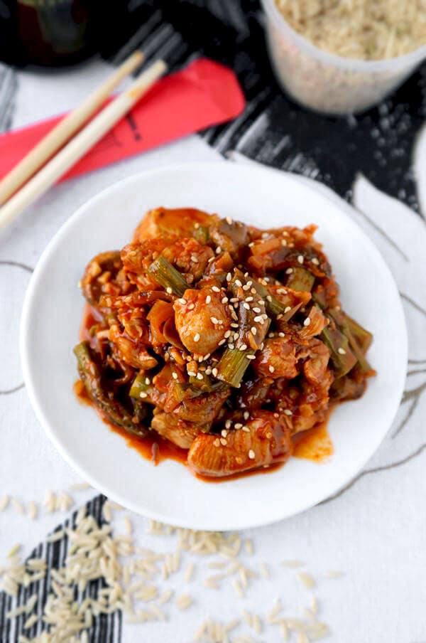 Stir Fry Beef with Spicy Hoisin Sauce Pickled Plum