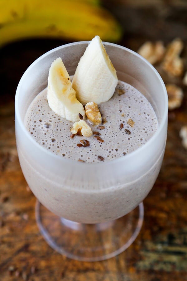 Flaxseed banana smoothie (with coffee) Pickled Plum Food And Drinks