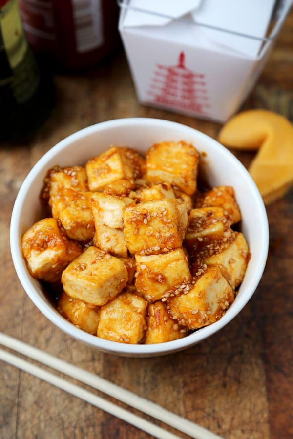 Honey Sriracha Tofu - Pickled Plum Food And Drinks