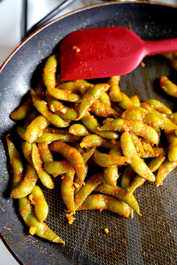 Edamame with Sriracha Buffalo Sauce Pickled Plum Food And Drinks