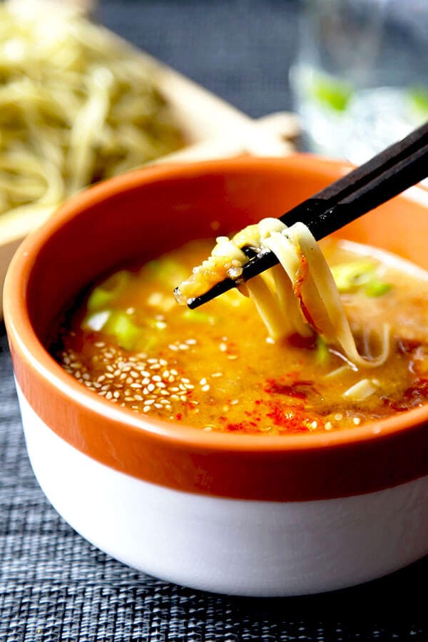 Spicy Miso Tsukemen (Dipping Noodles)
