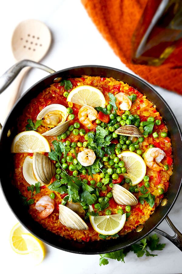 seafood paella recipe shrimp spain pickledplum rice mediterranean drinks pickled changes plum would