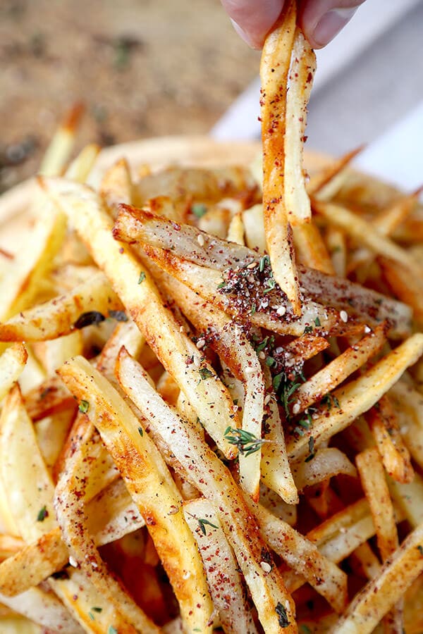 Oven Baked Za'atar Fries Pickled Plum Food And Drinks