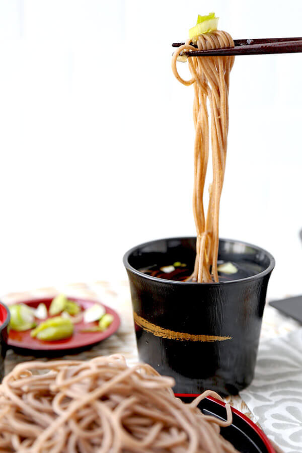 Zaru Soba (Cold Soba Noodles With Dipping Sauce) Pickled Plum Food