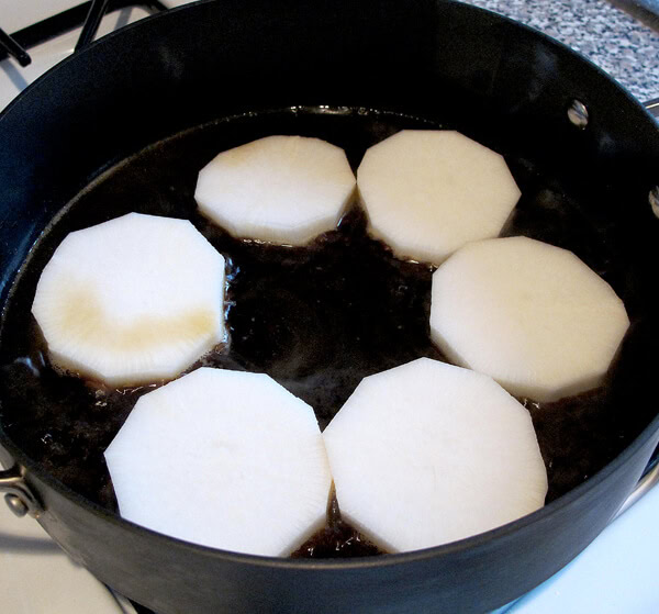 daikon in soy dashi broth daikon cooking