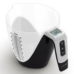FOR THE BAKER OR AVID COOK Camry Digital Kitchen Scale Food Scale 11 Pounds Measuring Cup - The easiest way to calculate ingredients and servings. Comes with a detachable measuring cup and converts in 5 units of Pounds, Ounces, Grams, Cups and Milliliters. SHOP