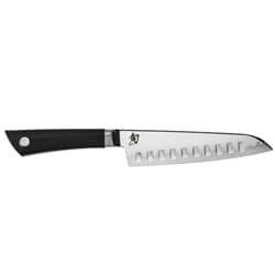 FOR THE SERIOUS COOK Shun Sora Santoku 7-Inch Knife - My favorite knife of all time - and it's a beauty too! The wavy pattern on the blade is reminiscent of Japanese swords. This light knife has a TPE polymer handle, which makes it easy to handle. SHOP