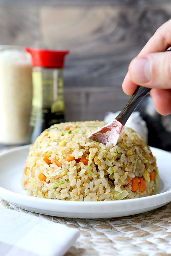 Japanese Fried Rice Yakimeshi Pickled Plum Food And Drinks