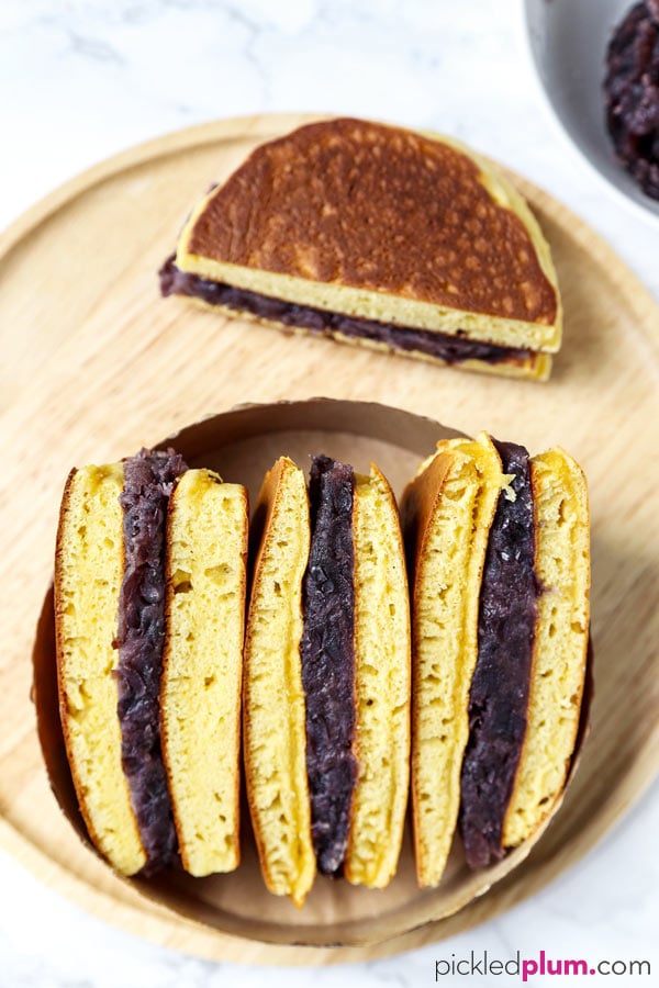 dorayaki (どら焼き) – pancakes with red bean paste