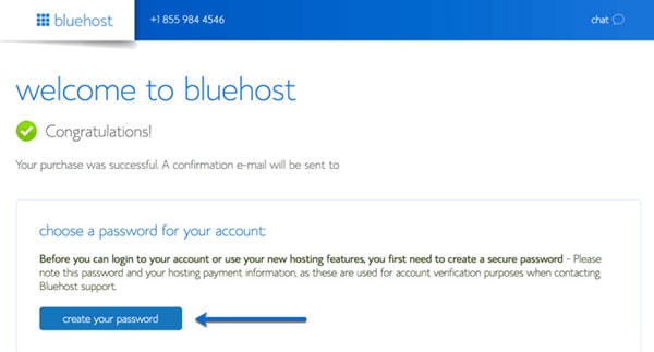 Create a Bluehost account